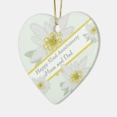 51ste bruiloft Jubileum Keramisch Ornament (Links)