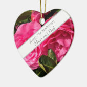 51ste bruiloft Jubileum Keramisch Ornament (Links)