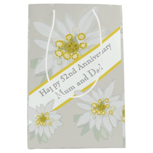 51ste bruiloft Jubileum Medium Cadeauzakje (Voorkant)