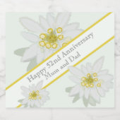 51ste bruiloft Jubileum Sparkling Wijnetiket (Enkel label)