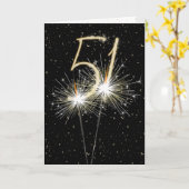 51ste bruiloft-sparklers kaart (Gele Bloem)