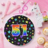 51ste evenement: Bold, Fun, Kleurrijke Regenboog 5 Papieren Bordje (Feest)
