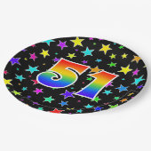 51ste evenement: Bold, Fun, Kleurrijke Regenboog 5 Papieren Bordje (Gekanteld)