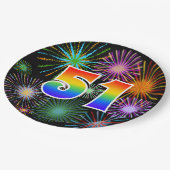 51ste evenement - Leuk, Kleurrijk, Vet, Regenboog  Papieren Bordje (Gekanteld)