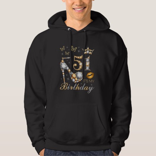 51ste verjaardag 51 jaar oud 51ste b-da hoodie (Voorkant)