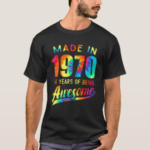 51ste verjaardag 51 jaar oude kleurstof 1970 gefab t-shirt