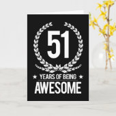 51ste Verjaardag (51 Jaar van Geweldige het Zijn) Kaart (Gele Bloem)