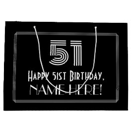 51ste verjaardag — Art Deco geïnspireerde look "51 Groot Cadeauzakje