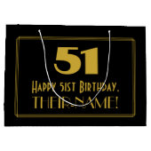 51ste verjaardag — Art Deco geïnspireerde look "51 Groot Cadeauzakje (Achterkant)