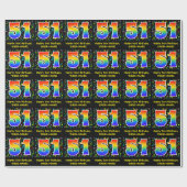 51ste verjaardag: Colorful Music Symbols, Rainbow  Cadeaupapier (Vlak)