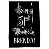 51ste verjaardag: Fancy, elegant Manuscript + de N Medium Cadeauzakje (Achterkant)