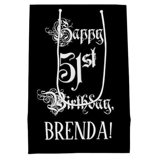 51ste verjaardag: Fancy, elegant Manuscript + de N Medium Cadeauzakje (Achterkant)