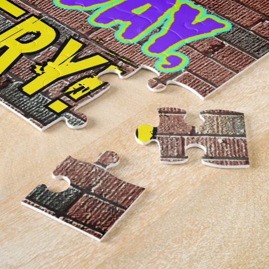 51ste verjaardag ~ Fun, geïnspireerde Urban Graffi Legpuzzel (Zijkant)