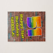 51ste verjaardag: Fun Graffiti-geïnspireerde regen Legpuzzel (Horizontaal)