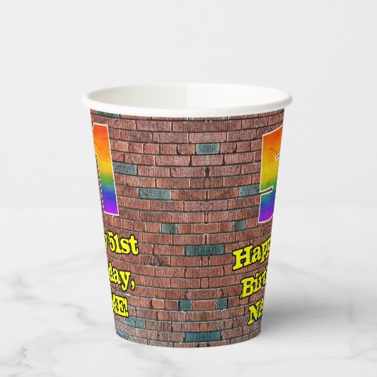 51ste verjaardag: Fun Graffiti-geïnspireerde regen Papieren Bekers (Links)