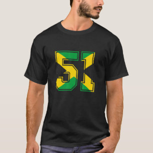 51ste verjaardag Jamaicaan 51 jaar oud nummer 51 j T-shirt