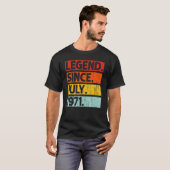 51ste verjaardag Legende sinds juli 1971 51 jaar o T-shirt (Voorkant volledig)