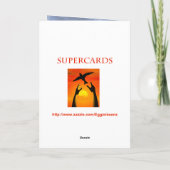 51ste verjaardag met een biker girl kaart (Achterkant)