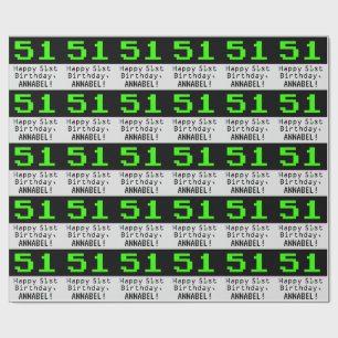 51ste verjaardag - Nerdy / Geeky stijl "51" en naa Cadeaupapier