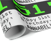 51ste verjaardag - Nerdy / Geeky stijl "51" en naa Cadeaupapier (Rol Hoek)