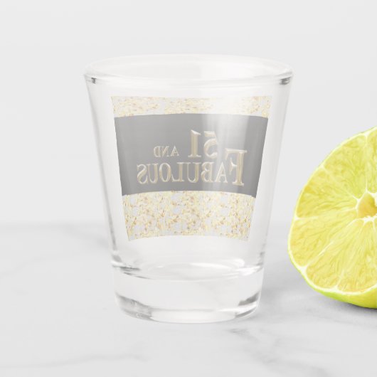 51ste verjaardag shot glas (Achterkant)