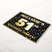 51ste verjaardag van de gevechtsdag - vun, kleurri folie uitnodiging (Gedraaid)