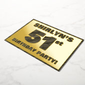 51ste verjaardag van de partij van Birthday - Vett Folie Uitnodiging (Gedraaid)