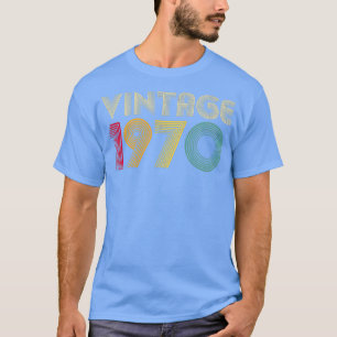 51ste Verjaardag Vintage 1970 Mannen Vrouwen Moede T-shirt