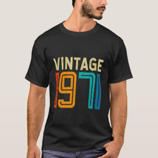 51ste Verjaardag Vintage 1971 51 Jaar Oud Mannen V T-shirt