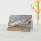 51ste verjaardagsbericht in een fles kaart (Gele Bloem)