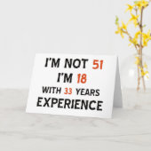 51ste verjaardagsdesign kaart (Gele Bloem)