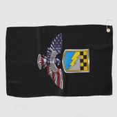 525 Militaire inlichtingenbrigade Eagle Golfhanddoek (Horizontaal)