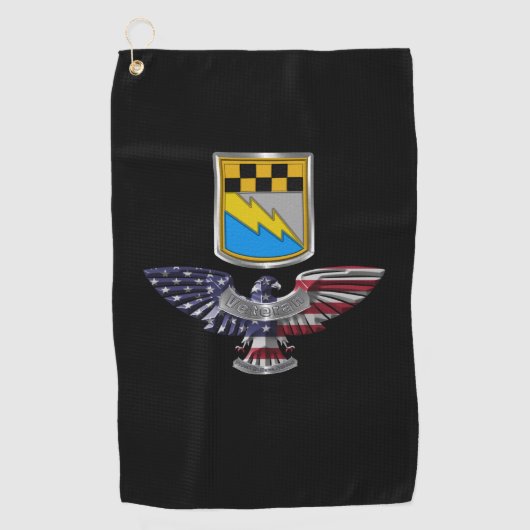 525 Militaire inlichtingenbrigade Eagle Golfhanddoek (Voorkant)