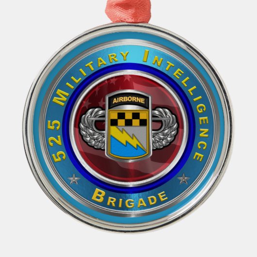 525e brigade van de militaire inlichtingendienst metalen ornament (Voorkant)
