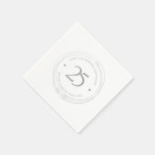 525e bruiloft Jubileum Zilveren Cirkel Lijst Servet (Hoek)