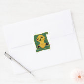 525th Militaire Politiebataljon WAAKZAME KRIJGER Vierkante Sticker (Envelop)