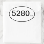 5280 ft/mijl ovale sticker (Tas)