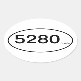5280 ft/mijl ovale sticker