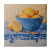 5280 Lemons in Blue Bowl Tegeltje (Voorkant)