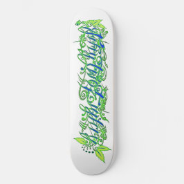 5280 schrift in groen en blauw persoonlijk skateboard