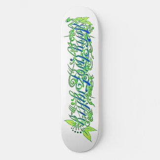5280 script in green and blue persoonlijk skateboard