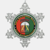 528e duurzaamheidsbrigade tin sneeuwvlok ornament (Voorkant)
