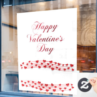 52,00 inch * 72,00 inch Valentijnse raamsluiting Raamsticker