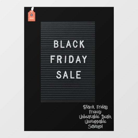 52' * 72' Black Friday Window Cling Raamsticker (Vel)
