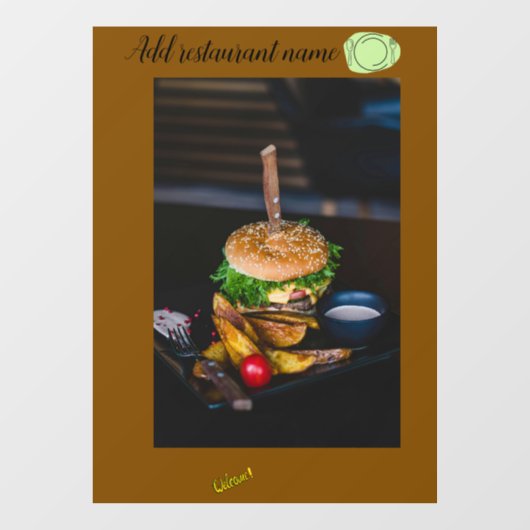 52" * 72" Raamfolie voor restaurants Raamsticker (Vel)