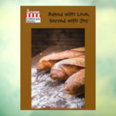 52-inch * 72-inch bakkerijvenster vastmaken raamsticker (Vel 3)