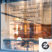 52-inch x 72-inch autoetalage raamsticker (Cafe Raam)