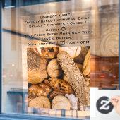 52-inch x 72-inch Baker Window Cling Raamsticker (Cafe Raam)