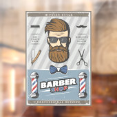 52-inch x 72-inch kappersetalage raamsticker (Vel 2)