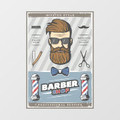 52-inch x 72-inch kappersetalage raamsticker (Vel)